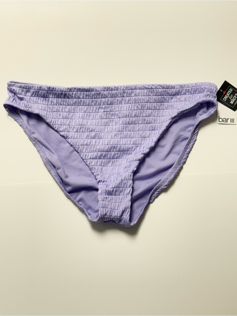 bar III Lilac Woman’s' Ruched Bikini Bottoms size XL